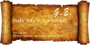 Gyökér Euridiké névjegykártya